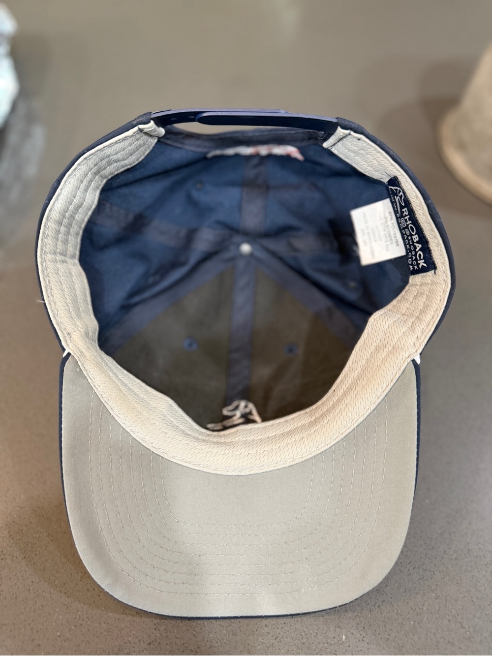 Rhoback Golf Performance Rope Snapback Hat Mens Navy Blue Ridgeback Logo - Picture 5 of 6
